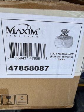 Maxim Lighting Black Semi-Flush Ceiling Fixture